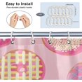 thumbnail image 4 of Donuts Desserts Themes Shower Curtain for Bathroom Shower Curtain Set with 12 Hooks Waterproof Fabric Bath Curtain for Bathtub Restroom Decor, 72 X 72 in, 4 of 6