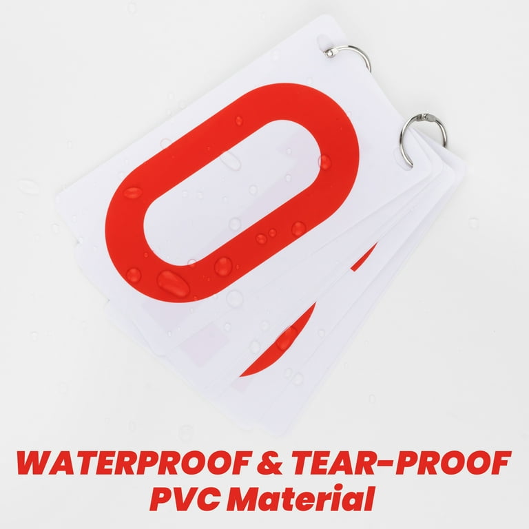 GOGO 6 Sets Red Score Reporter, 3-1/8 x 5-1/2 inches Number Flip