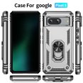 thumbnail image 2 of Compatible with Google Pixel 3A XL Case Built-in 360 Ring Holder Kickstand, Extreme Protection Military Armor Magnetic Car Dual Layer Protective Heavy Duty Phone Cover For Google Pixel 3A XL,Silver, 2 of 7