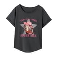 thumbnail image 4 of Camiseta de mujer, camiseta de manga corta con cuello redondo para uso diario en desplazamientos y acampadas. M, 4 of 8