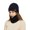 Navy, variant on Herrnalise Men's And Women's Winter Plus Velvet Thickened Earmuffs Hat And Scarf 2-Pieces