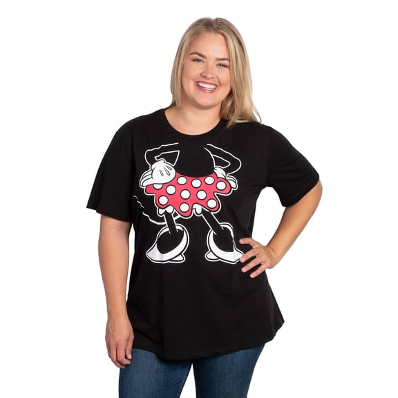 Women's Plus Size Disney Minnie Mouse T-Shirt Costume Tee Black Red