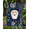 thumbnail image 3 of Blue Flowers Longhair Creme Dachshund Flag Garden Size BB5063GF, 3 of 3