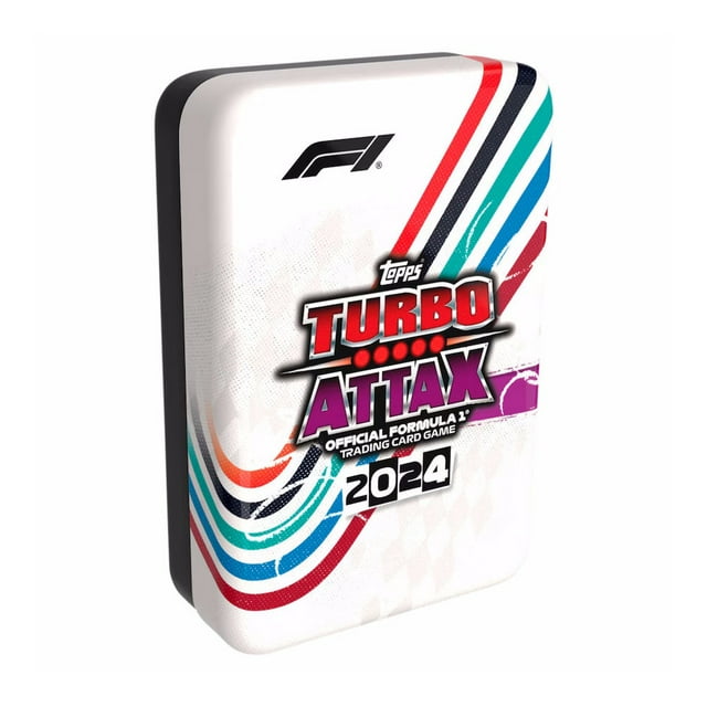 2024 Topps Turbo Attax Formula 1 Cards - Fast Track White Mega Tin (60 Cards + 6 LE)