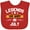 Red, variant on Inktastic legends are born in july Boys or Girls Baby Bib