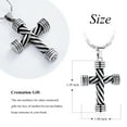 thumbnail image 2 of Rope Winding Cross Cremation Ashes Urn Pendant Necklace Memorial Keepsake Jewelry Lord’s Prayer Cross Ashes  Urn Necklaces, 2 of 6