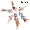 thumbnail image 3 of Cat Catnip Toy Funny: 6PCS Mouse Fish Fake Feather Cat Chew Toy Kitten Play Toy, 3 of 8