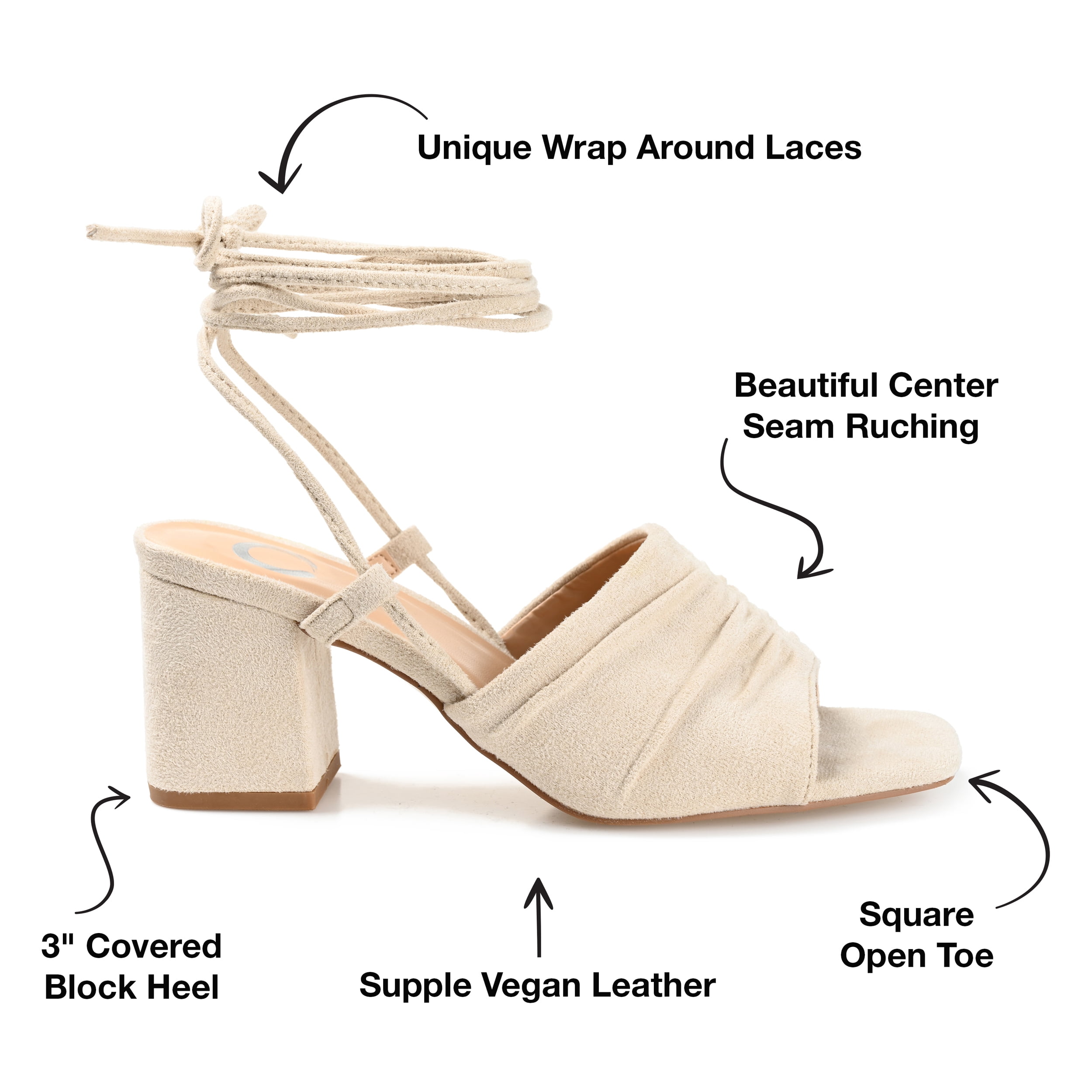 Journee Womens Felisity Open Square Toe Block Heel Dress Sandals