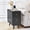 Black, variant on YOCWO Narrow End Table with Charging Station, Slim Nightstand Side Table with Drawer and Door for Living Room Bedroom, Walnut
