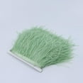 thumbnail image 3 of jifeng 1 Yard Dyed Ostrich Feather Fringe Ribbon Embellishment Light green, 3 of 7