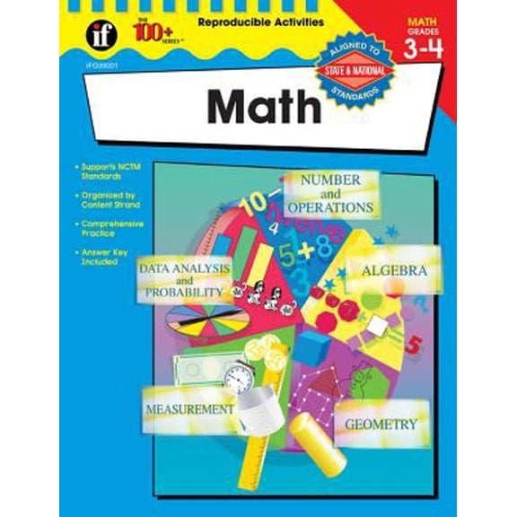 Pre-Owned Math, Grades 3-4 (Paperback) 0742417212 9780742417212