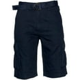 thumbnail image 6 of Men's Shorts Cargo Pocket Casual Lightweight Cotton Active Belted Cargo Shorts, Navy, 42, 6 of 7