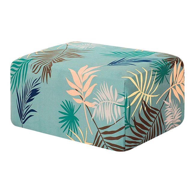 Funda elástica para reposapiés con estampado floral Gloria Funda de puf otomano