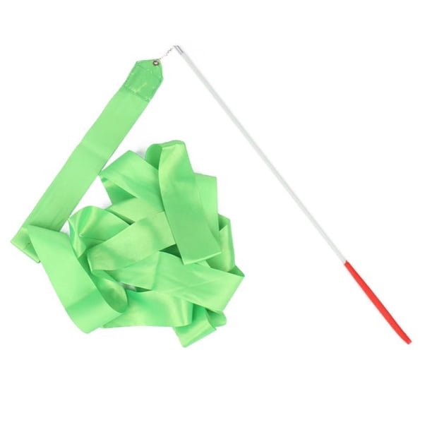 Fitness 2m Gym Dance Ribbons Training Rainbow Stick Art Ballet Streamer para niños (verde) FLhrweasw Nuevo