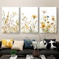 thumbnail image 2 of 3pcs Frameless Canvas Painting Set, Wildflower Bouquet Watercolor Art, Thick Home Decor Wall Art for Bedroom and Living Room, 2D Flat, Perfect for Room Decor, 2 of 4