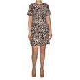 thumbnail image 2 of Michal Kors A-Line Short Sleeve Poly Crepe Crest Paisley Dress, Duffle (Medium), 2 of 5