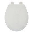 thumbnail image 1 of asiento para baño permajuste y bisagras ajustables redondo blanco madera, 1 of 6
