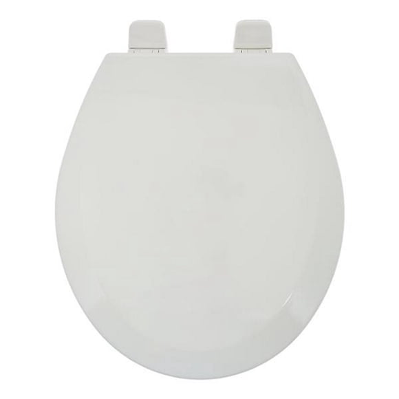 asiento para baño permajuste y bisagras ajustables redondo blanco madera