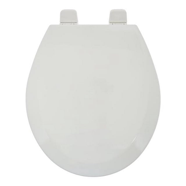 asiento para baño permajuste y bisagras ajustables redondo blanco madera