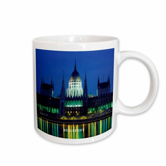 3drose, Budapest Hungary at Nite, 11oz Mug