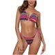 thumbnail image 1 of Trajes de Baño de Bikini de Mujer con Cuello en V Impresión Push-Up Pad Set de Trajes de Baño, Nylon para la Piscina de Playa Y las Vacaciones de Verano, Cobertura Sexy, 1 of 9