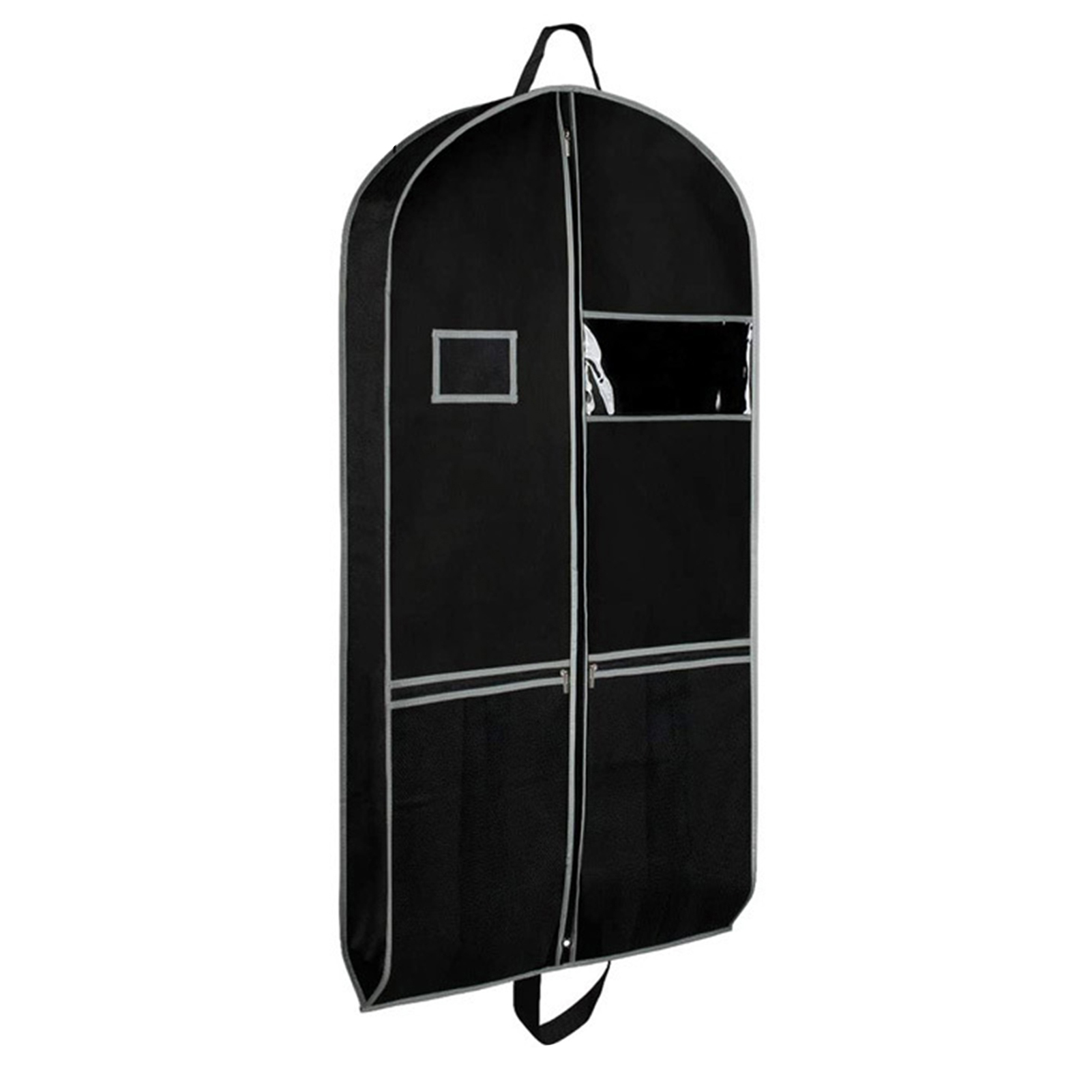 Pnellth Non-woven Fabric Clothing Dust Cover Travel Heavy-Duty Garment Bag with Pockets Clear Window Waterproof Label Foldable Dust-Proof Suit Bag