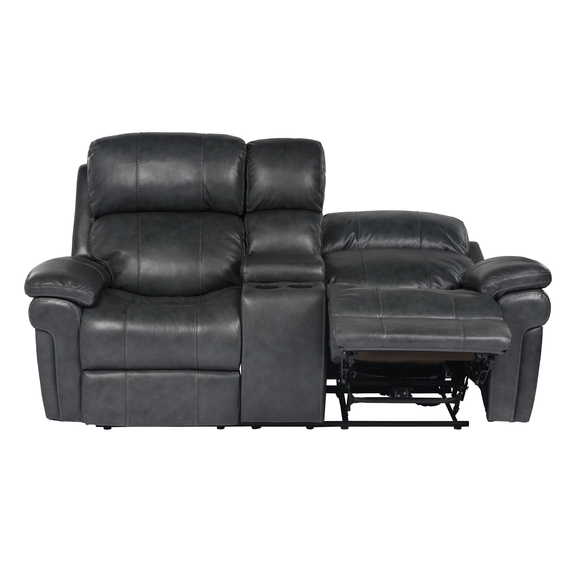 Hamptons Top Grain Leather Reclining Sofa Loveseat And Chair Set Baci