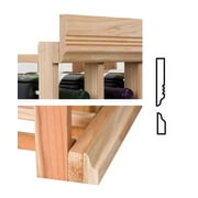 4 ft. Molding w OG Base & Crown (Rustic Pine - Unstained)