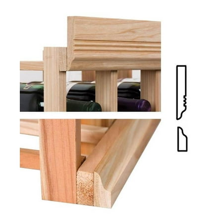 4 ft. Molding w OG Base & Crown (Rustic Pine - Unstained)