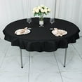 thumbnail image 5 of BalsaCircle 70 in Black Round TABLECLOTH Premium Polyester Table Cover Wedding Linens Party Events Decorations, 5 of 8