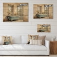thumbnail image 4 of Designart "Vintage Tile Bathroom I" Bath & Laundry Print on Natural Pine Wood, 4 of 5