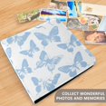 thumbnail image 4 of FORMRS 3 Ring Photo Album 4"x6" Self Adhesive Large Capacity PU Leather Cover, Blue Butterfly, 4 of 8