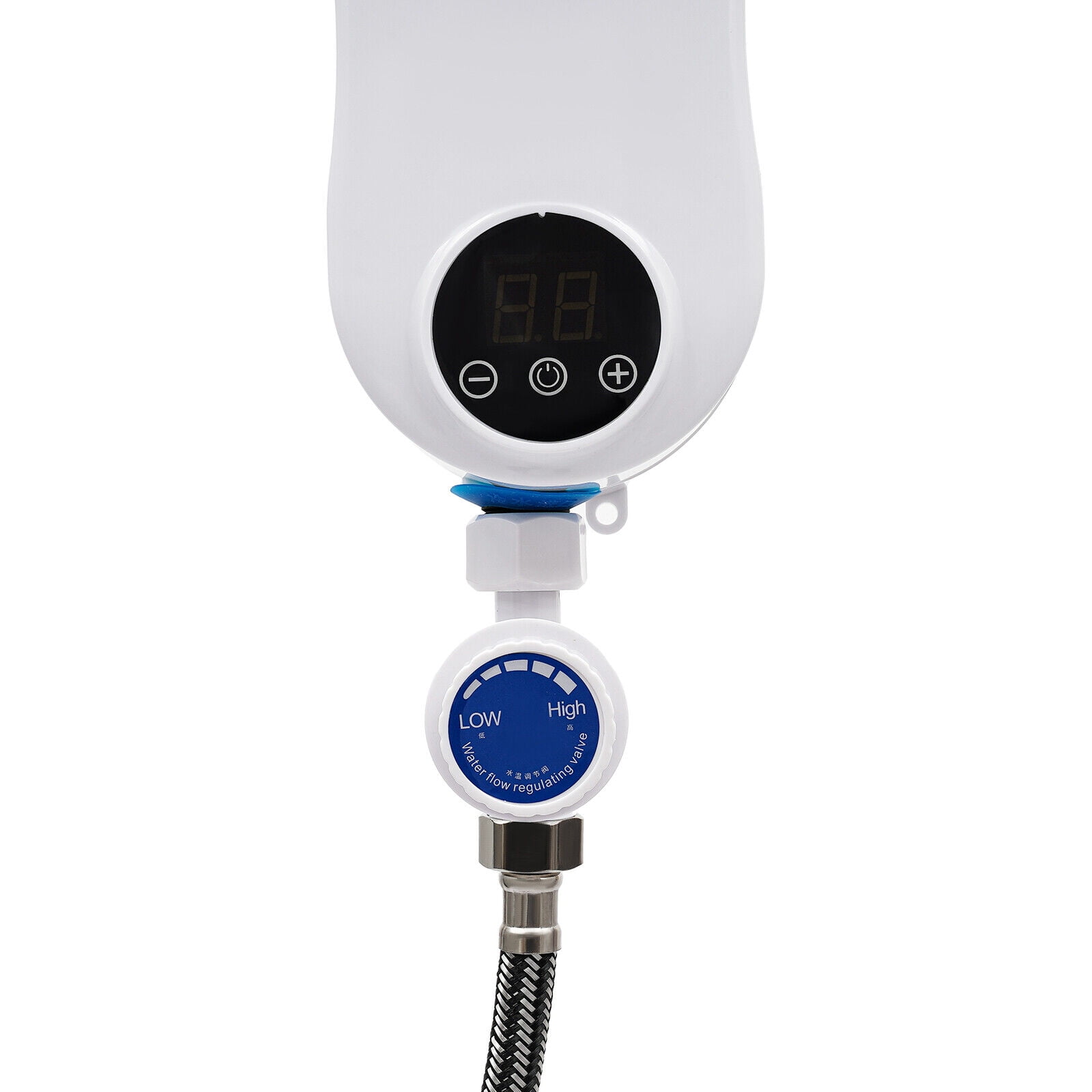 Miumaeov 110V 3500W Mini Electric Tankless Instant Hot Water Heater with Shower Head for Home Kitchen Bathroom White