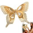 thumbnail image 7 of HonestMatter Glitter Butterfly Ornament, Christmas Tree Hanging Decor with Sparkly Finish, Holiday Butterfly Decoration for Wreath and Garland, 7 of 7