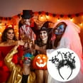 thumbnail image 2 of Accesorios Únicos 1 Pc Diadema de Patrón de Murciélago para Halloween 4.72" Diámetro Negro, 2 of 6