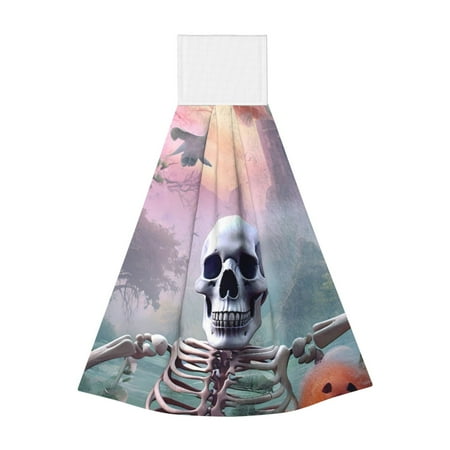 

Ocsxa Mist Sunflower Skull for Hand Towels Hand Wipes with Velcro Soft and Fast Absorbent Hanging Towels Reusable Cleaning Cloth for Kitchen/Bathroom/Laundryroom 14x18In