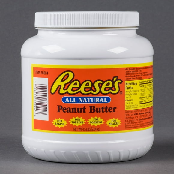 REESE'S Pot de Sauce au Beurre d'Arachide Entièrement Naturel 4,5 lb