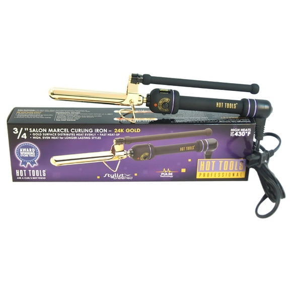 Professional Marcel Curling Iron - Model # 1105CN - Gold/Black by Hot Tools for Unisex - 3/4 Inch Curling Iron