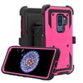 thumbnail image 3 of GoldCherry for Samsung Galaxy S9 Plus Case,Heavy Duty Shockproof Full Body Protection Rugged Hybrid Case Cover with Swivel Belt Clip and Kickstand for Samsung Galaxy S9 Plus(Pink), 3 of 8