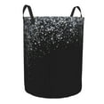 thumbnail image 2 of Daiia Silver Glitter1 Round Laundry Basket with Handles Thickened Waterproof Circular hamper,Dirty Clothes Storage Basket for Bedroom,Bathroom,College Dorm-Medium, 2 of 8