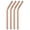 Rose Golden, variant on 4Pack Reusable Metal Straws, 9.5" Stainless Steel Drinking Straw (0.5" Wide, Bent, Golden)
