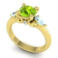 thumbnail image 2 of 2.50 Carat Round Cut Peridot & Aquamarine Gemstone Lovely Engagement Ring for Women Solid 14K Yellow Gold Size 7 by Diamond-Capitals, 2 of 8
