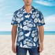 thumbnail image 2 of Fotbe Rose Flowers Camisa Hawaiana para Hombre Unisex – Camisa Casual de Verano con Botones de Manga Corta de Algodón y Lino,Small, 2 of 7