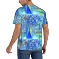 thumbnail image 2 of Picia Peacock Pattern Mens Polo Shirts Quick Dry Short Sleeve Golf T Shirt Performance Moisture Wicking Casual Workout Baseball T-shirt-X-Large, 2 of 7