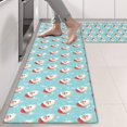 thumbnail image 2 of Kitchen Rugs Sets Of 2,Light Blue Christmas Santa Pattern Anti Fatigue Kitchen Mat Rugs Non Slip Washable,Decorative Kitchen Floor Mats for Kitchen,Sink,Laundry,17"X47", 2 of 5
