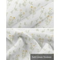 thumbnail image 6 of Waterflower Daisy Linen Curtain Valance for Bedroom/Bathroom/Kitchen/Office/Living/Dining Room Window,Romantic Vintage Botanical Plant Pocket Topper Drapes Decorative Cafe Drapery Panel 54"x18", 6 of 6