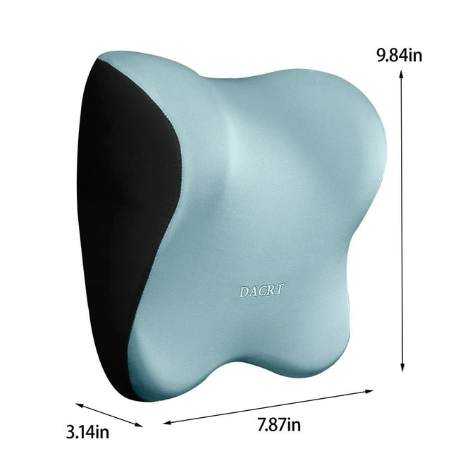 Pisexur Accesorios para coches, Electrónica para cochesAlmohada cervical de espuma para coche, soporte lumbar protector para la espalda, cojín transpirable para reposacabezas de coche, alivia el estr