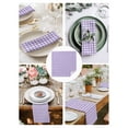 thumbnail image 3 of Purple Cloth Napkins Set of 6 Reusable Dinner Napkins, Country French Rustic Buffalo Plaid Modern Art Cocktail Napkin Washable Table Napkins for Wedding/Holiday Party/Baby Shower 20"x20", 3 of 7
