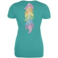 thumbnail image 2 of Halloween Unicorn Costume Rainbow Pony Juniors Soft T Shirt Teal X-LG, 2 of 2