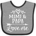 thumbnail image 3 of Inktastic Mimi and Papa Love Me for Grandchild Boys or Girls Baby Bib, 3 of 4